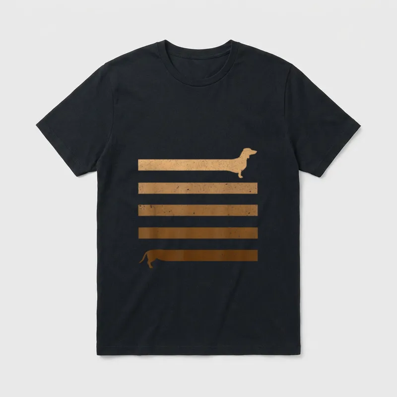 Lustiges Dackel Langer Dachshund T-Shirt – Klassisches T-Shirt in Schwarz