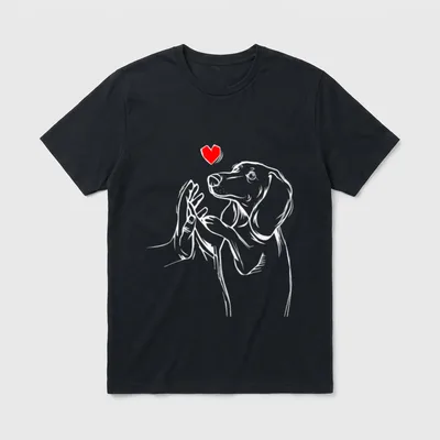 Süße Dackel Hunde Design T-Shirt – Klassisches T-Shirt in Schwarz