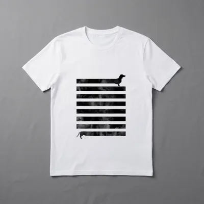 Vintage Dackel T Teckel T-Shirt – Klassisches T-Shirt in Schwarz