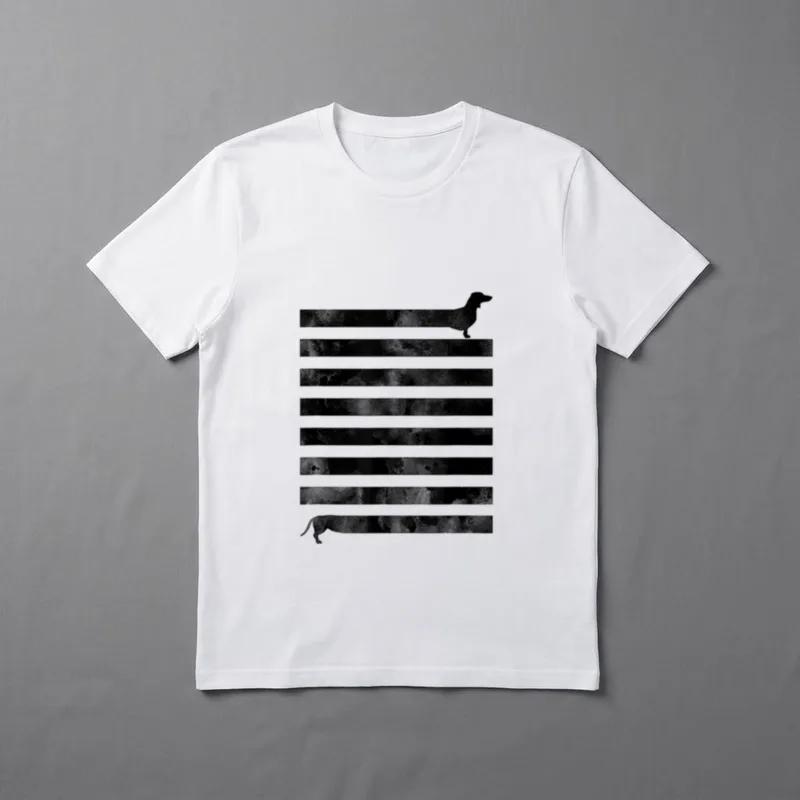 Vintage Dackel T Teckel T-Shirt – Klassisches T-Shirt in Schwarz