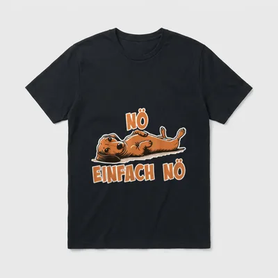 Nö Einfach Nö Dackel T-Shirt – Klassisches T-Shirt in Schwarz