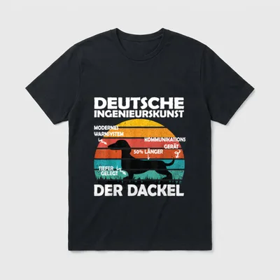 Lustiges Hundebesitzer Dackel T-Shirt – Klassisches T-Shirt in Schwarz