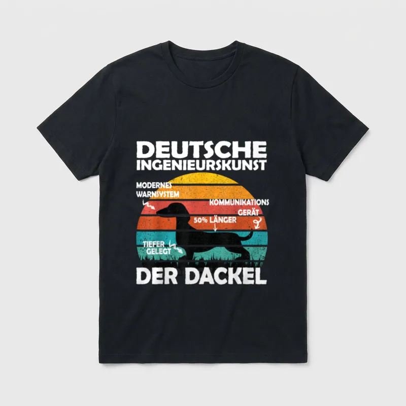 Lustiges Hundebesitzer Dackel T-Shirt – Klassisches T-Shirt in Schwarz