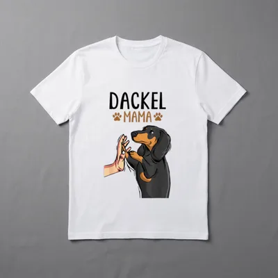Dackel Mama Süßes Dachshund T-Shirt – Klassisches T-Shirt in Schwarz