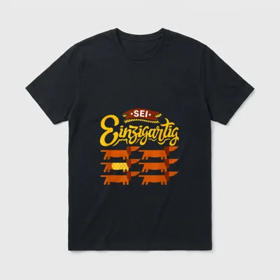 SEI EINZIGARTIG DACKEL T-Shirt – Klassisches T-Shirt in Schwarz