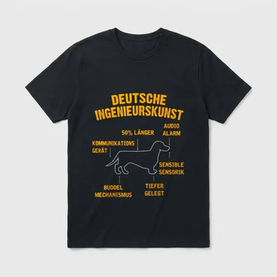 Lustiges Dackel Deutscher Dackel T-Shirt – Klassisches T-Shirt in Schwarz