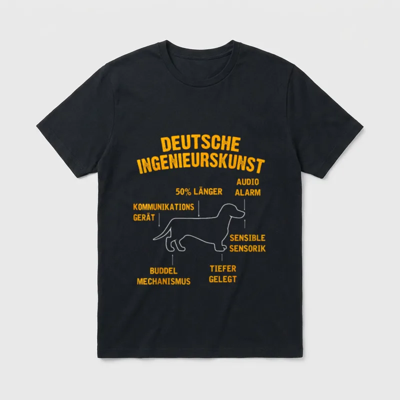 Lustiges Dackel Deutscher Dackel T-Shirt – Klassisches T-Shirt in Schwarz