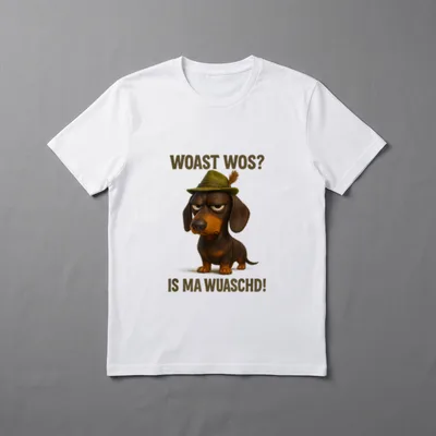 Woast WOS is Ma T-Shirt – Klassisches T-Shirt in Schwarz
