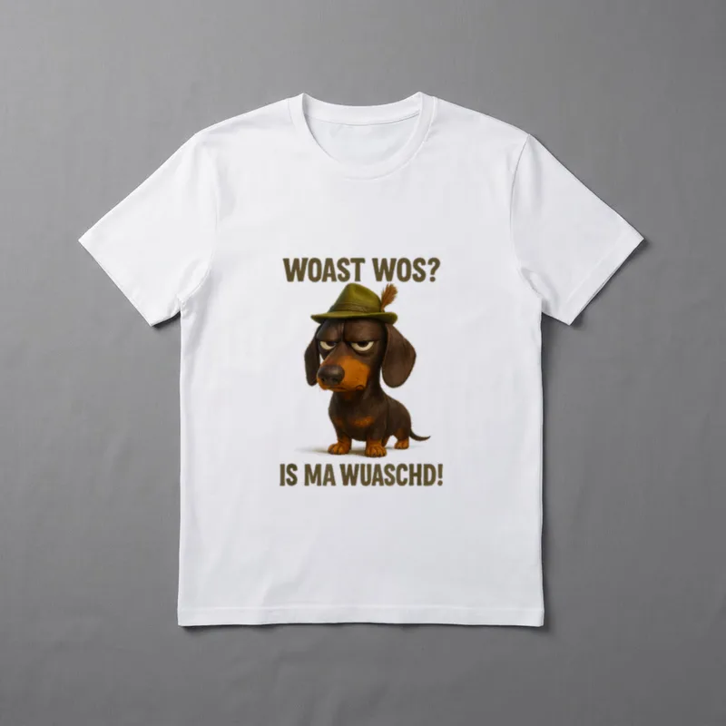 Woast WOS is Ma T-Shirt – Klassisches T-Shirt in Schwarz
