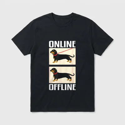 Dachshund Designs Dog Lover T-Shirt – Klassisches T-Shirt in Schwarz
