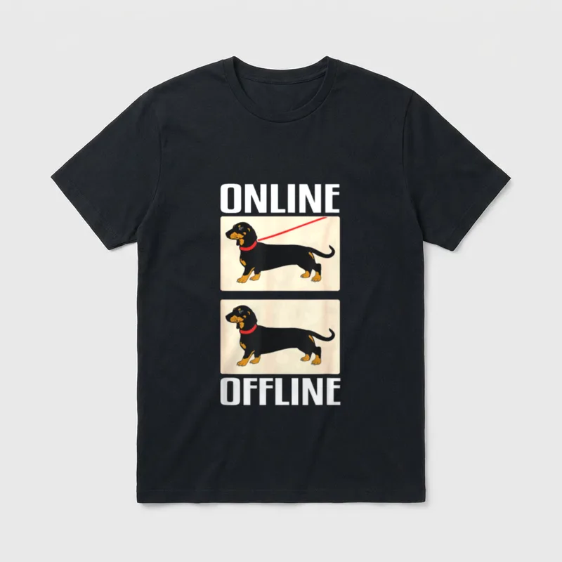 Dachshund Designs Dog Lover T-Shirt – Klassisches T-Shirt in Schwarz