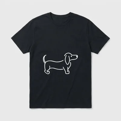 Dackel Shop Dackel T-Shirt – Klassisches T-Shirt in Schwarz