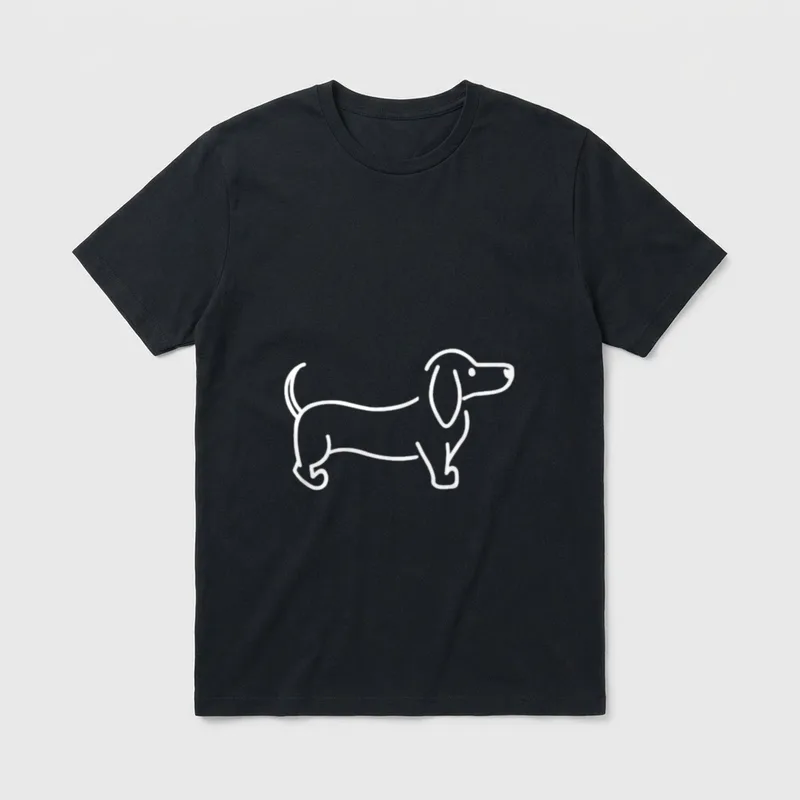 Dackel Shop Dackel T-Shirt – Klassisches T-Shirt in Schwarz