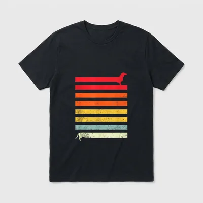 Vintage Dackel Teckel & Dachshund T-Shirt – Klassisches T-Shirt in Schwarz