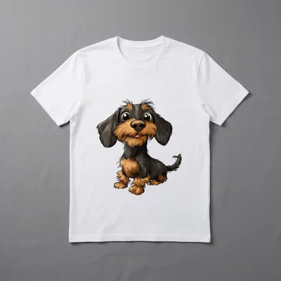 Rauhaardackel Dackel Teckel Hund T-Shirt – Klassisches T-Shirt in Schwarz