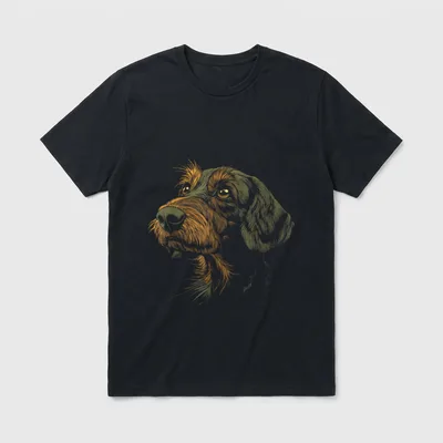 Rauhaardackel Dackel Teckel Hund Jagdhund T-Shirt – Klassisches T-Shirt in Schwarz
