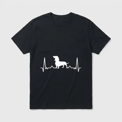 Hundebesitzer Hunderasse EKG Herzschlag T-Shirt – Klassisches T-Shirt in Schwarz