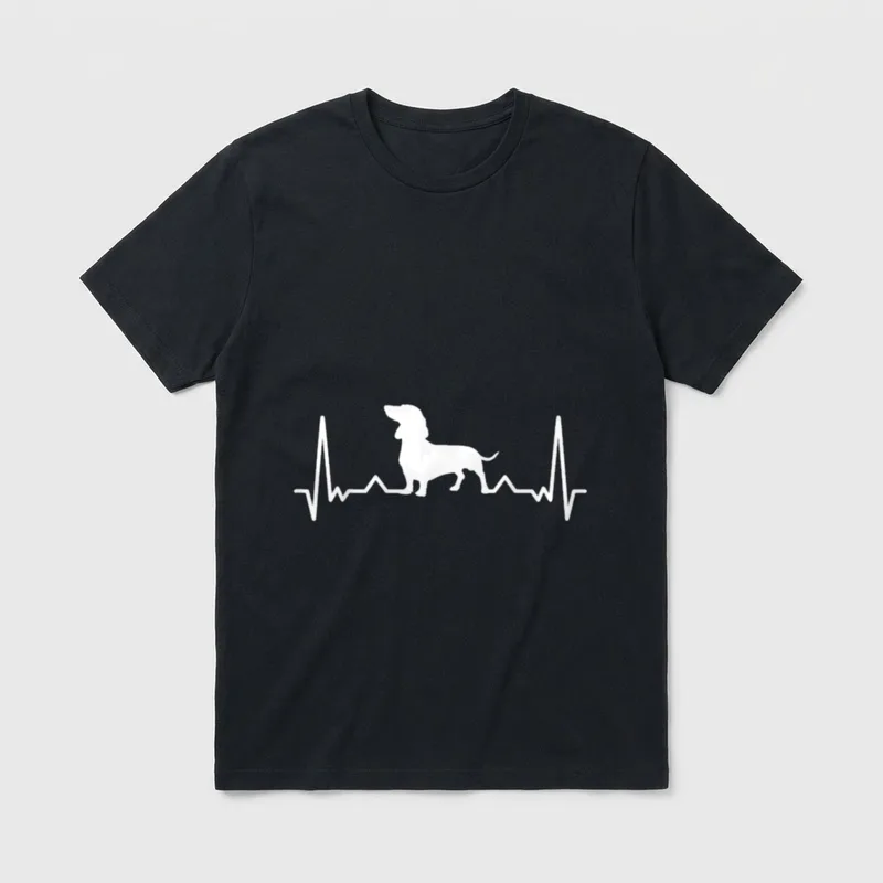 Hundebesitzer Hunderasse EKG Herzschlag T-Shirt – Klassisches T-Shirt in Schwarz
