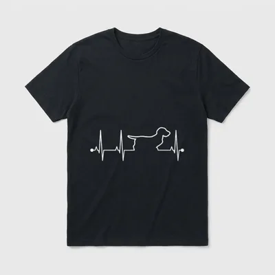 Rauhaardackel Hunde Dackel Dachshund T-Shirt – Klassisches T-Shirt in Schwarz