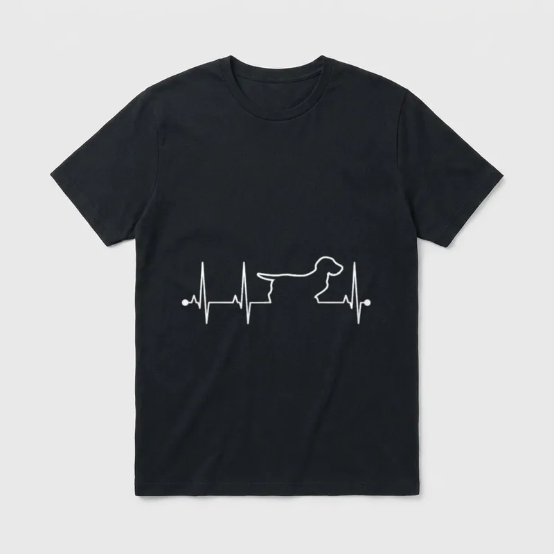Rauhaardackel Hunde Dackel Dachshund T-Shirt – Klassisches T-Shirt in Schwarz