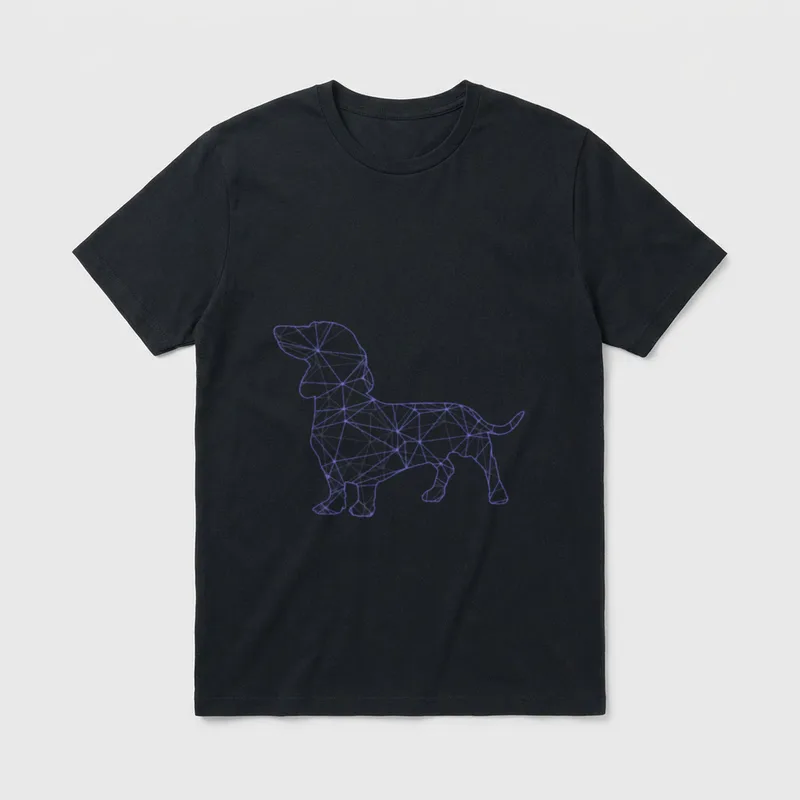 Hunde Tiermotiv Dackel T-Shirt – Klassisches T-Shirt in Schwarz