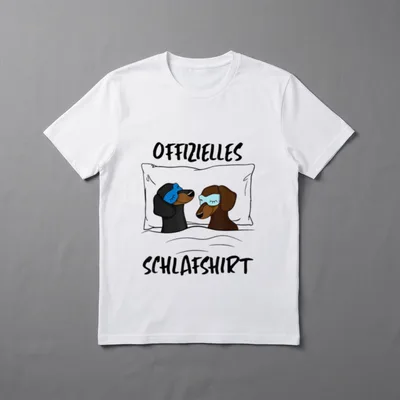 Offizielles Schlafshirt Dackel Hund T-Shirt – Klassisches T-Shirt in Schwarz