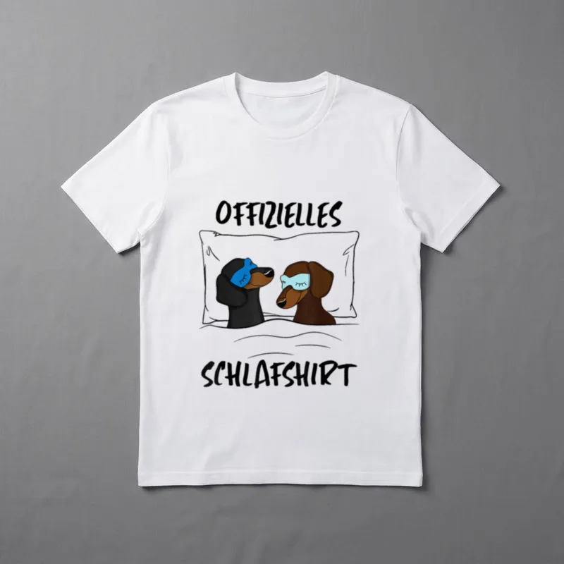 Offizielles Schlafshirt Dackel Hund T-Shirt – Klassisches T-Shirt in Schwarz