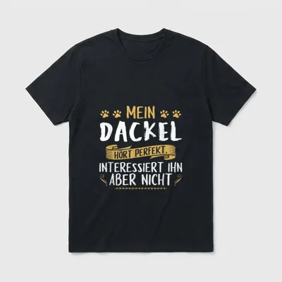 Dackel Dackel Mama Teckel T-Shirt – Klassisches T-Shirt in Schwarz