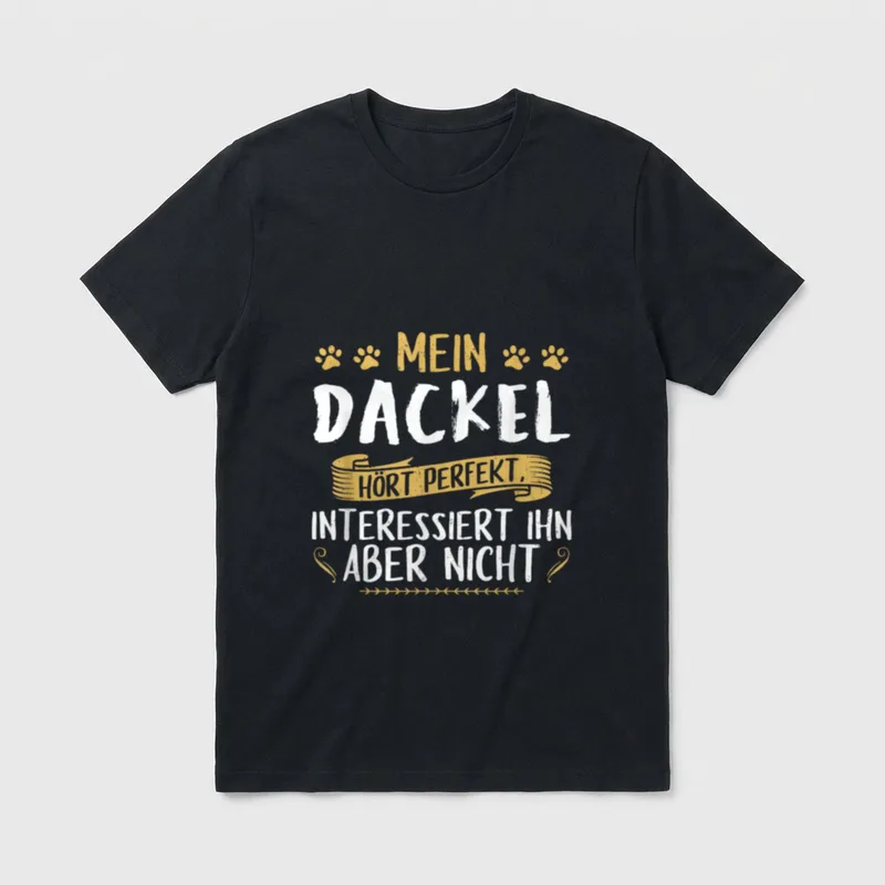 Dackel Dackel Mama Teckel T-Shirt – Klassisches T-Shirt in Schwarz