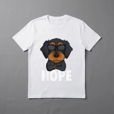 Rauhaardackel Dackel Dachshund Teckel T-Shirt – Klassisches T-Shirt in Schwarz