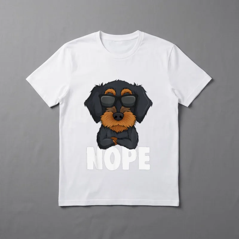 Rauhaardackel Dackel Dachshund Teckel T-Shirt – Klassisches T-Shirt in Schwarz