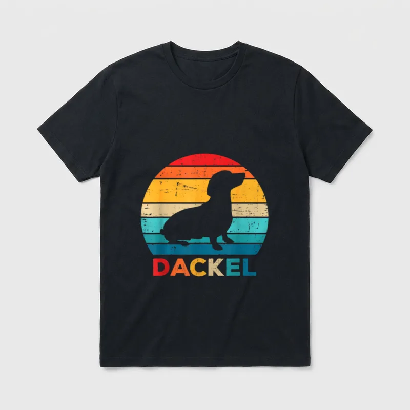 Dackel Dachshund Teckel Hund T-Shirt – Klassisches T-Shirt in Schwarz