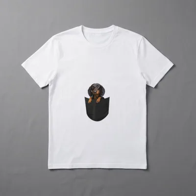 Dackel Teckel Dachshund T-Shirt 0113 – Klassisches T-Shirt in Schwarz