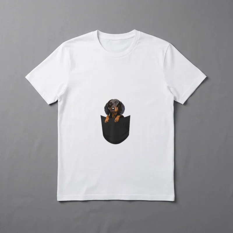 Dackel Teckel Dachshund T-Shirt 0113 – Klassisches T-Shirt in Schwarz