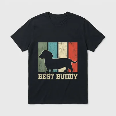 Dachshund Teckel T-Shirt – Klassisches T-Shirt in Schwarz