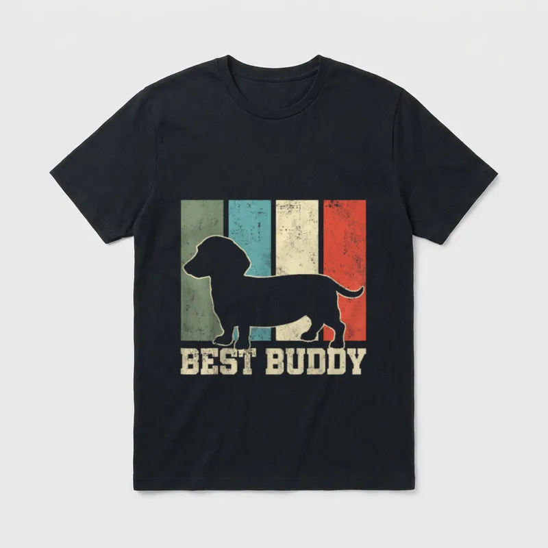 Dachshund Teckel T-Shirt – Klassisches T-Shirt in Schwarz