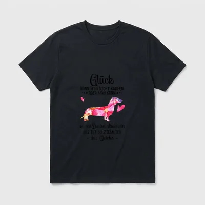 Dackel Glück Teckel Hund T-Shirt – Klassisches T-Shirt in Schwarz