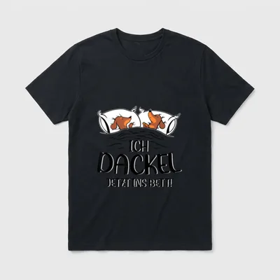 Dackel Offizielles Schlaf Ich T-Shirt – Klassisches T-Shirt in Schwarz