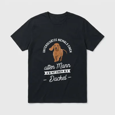 Unterschätze Niemals Einen Alten T-Shirt – Klassisches T-Shirt in Schwarz