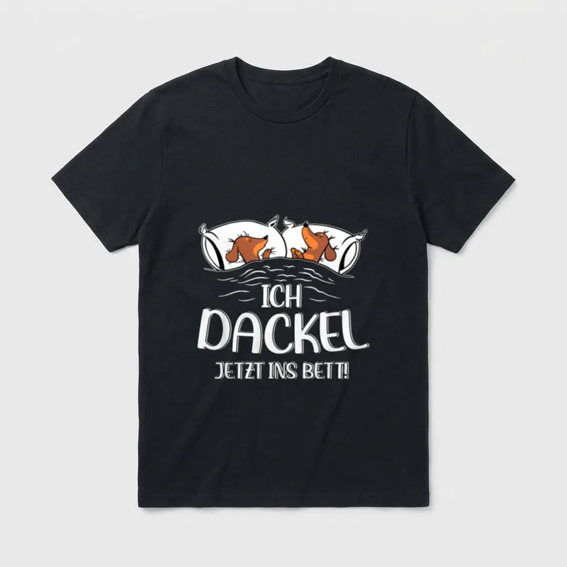 Dachshund Teckel Hundeliebhaber Schwarz T-Shirt – Klassisches T-Shirt in Schwarz