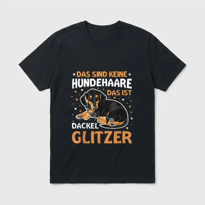 Das Sind Keine Hundehaare Dackel T-Shirt – Klassisches T-Shirt in Schwarz