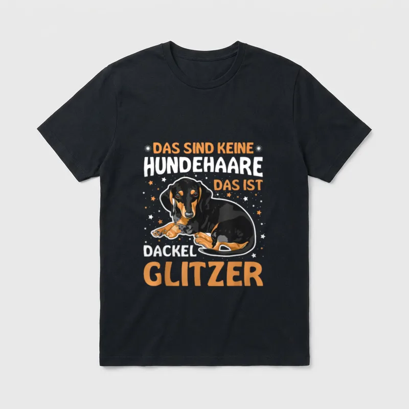 Das Sind Keine Hundehaare Dackel T-Shirt – Klassisches T-Shirt in Schwarz
