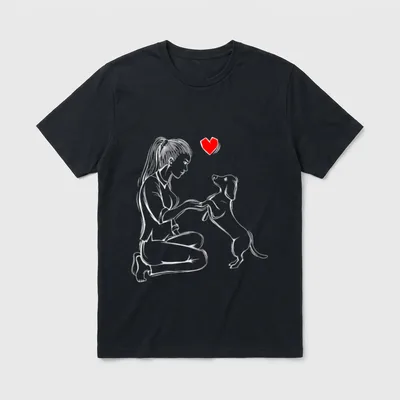 Dackel Hunde Liebe Dachshund T-Shirt – Klassisches T-Shirt in Schwarz