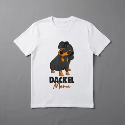 Süße Dackel Hunde Design Geschenke Dackel Mama T-Shirt – Klassisches T-Shirt in Schwarz