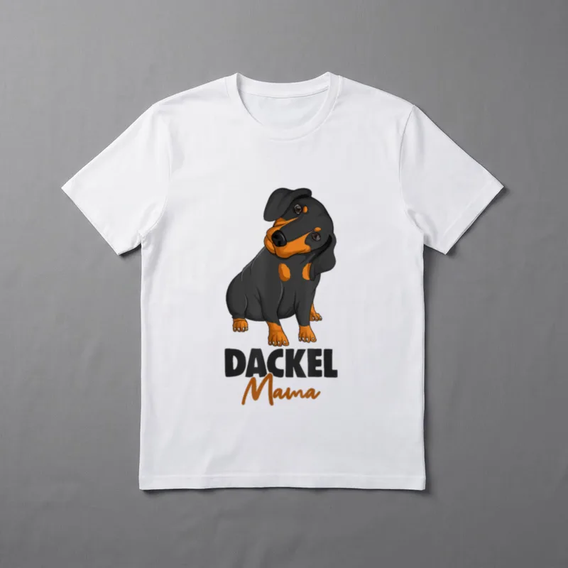 Süße Dackel Hunde Design Geschenke Dackel Mama T-Shirt – Klassisches T-Shirt in Schwarz