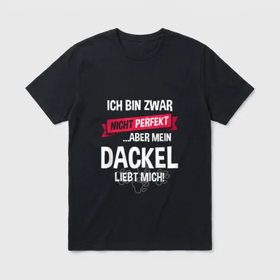 Dackel Dachshund Hund Hundehalter T-Shirt – Klassisches T-Shirt in Schwarz