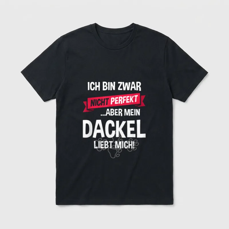 Dackel Dachshund Hund Hundehalter T-Shirt – Klassisches T-Shirt in Schwarz