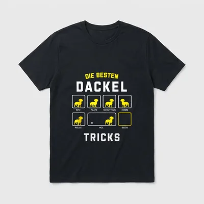 Dackel Dackelhund Teckel Hund T-Shirt – Klassisches T-Shirt in Schwarz