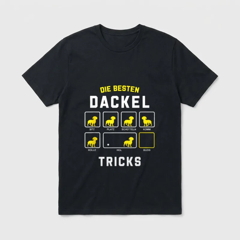 Dackel Dackelhund Teckel Hund T-Shirt – Klassisches T-Shirt in Schwarz