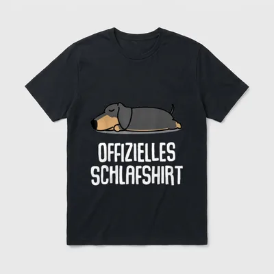 Offizielles Schlafshirt Pyjama Hund T-Shirt – Klassisches T-Shirt in Schwarz